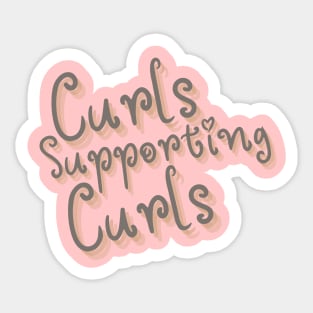 Curls Supporting Curls v13 Sticker